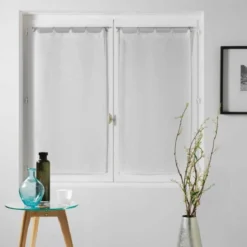 PAIRE DROITE ANNEAUX 2X60X120CM MILZA BLANC