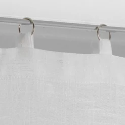 PAIRE DROITE ANNEAUX 2X60X90CM VOILE TISSE MILZA BLANC