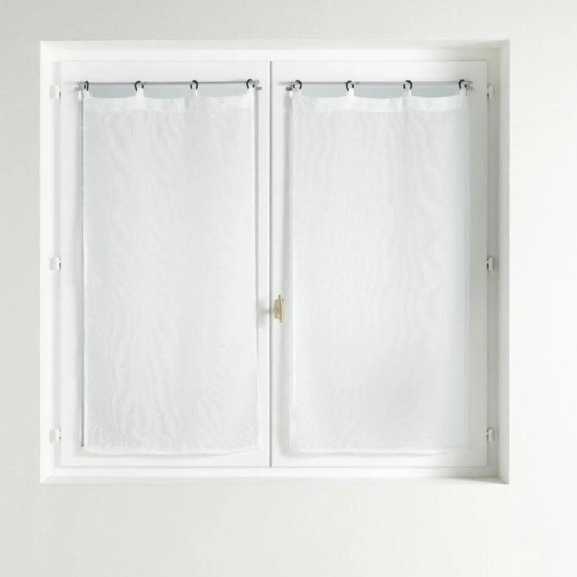 PAIRE DROITE OEILLET PLASTIQUE 60X160CM VOILE DAVINA
