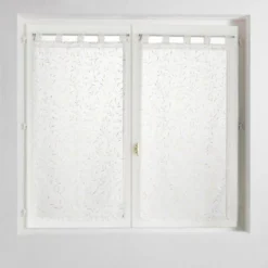 PAIRE DROITE PASSANTS 60X120CM VOILE METALLISE MAISSA