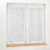PAIRE DROITE PASSANTS 60X160CM VOILE TISSE KARLA BLANC