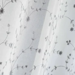 PAIRE DROITE PASSANTS 2X60X90CM PETITE FLEUR BLANC GRIS