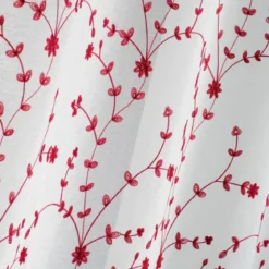 PAIRE DROITE PASSANTS 2X60X160CM PETITE FLEUR BLANC ROUGE