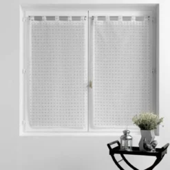 PAIRE DROITE PASSANTS 2X60X90CM POMPONS POMPONELLA BLC GRIS