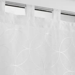 PAIRE DROITE PASSANTS 2X60X160CM VOILE SABLE BRODE OLYMPIA