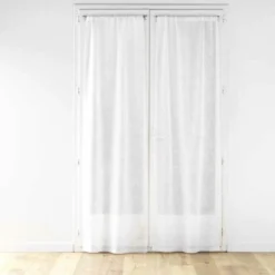 PAIRE DROITE PASSE TRINGLE 70X200CM VOILE KARLA BLANC
