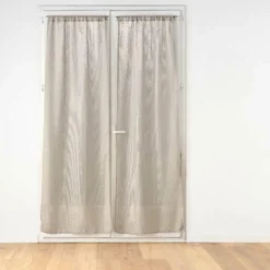 PAIRE DROITE PASSE TRINGLE 70X200CM HALTONA NOISETTE