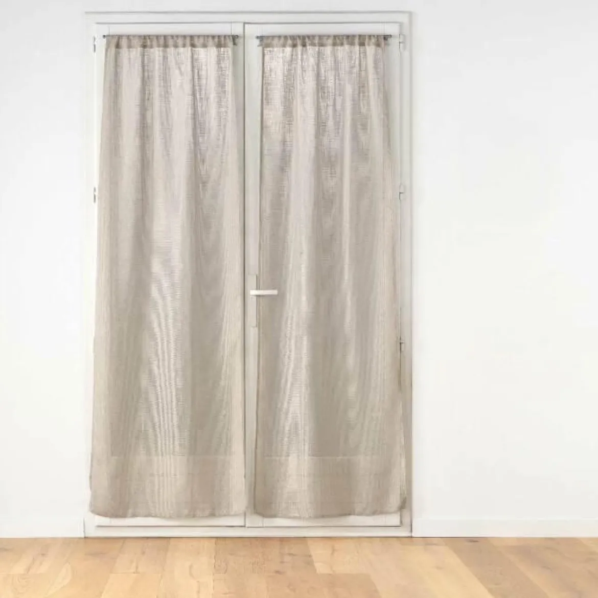 PAIRE DROITE PASSE TRINGLE 70X200CM HALTONA NOISETTE