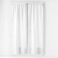 PAIRE DROITE PASSE TRINGLE 70X200CM LIN HALTONA BLANC