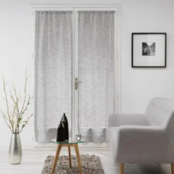 PAIRE DROITE PASSE TRINGLE 70X200CM MILZA ANTHRACITE