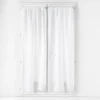 PAIRE DROITE PASSE TRINGLE 70X200CM VOILE SABLE LISSEA BLANC