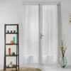 PAIRE DROITE PASSE TRINGLE 70X200CM LUMINEA BLANC
