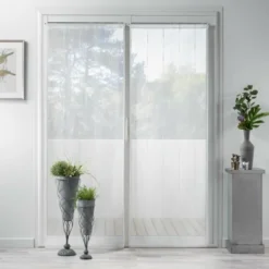 PAIRE DROITE PASSE TRINGLE 2X70X200CM LINAHE BLANC