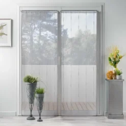 PAIRE DROITE PASSE TRINGLE 2X70X200CM LINAHE GRIS