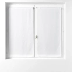 PAIRE DROITE PASSE TRINGLE 2X60X90CM VOILE TISSE