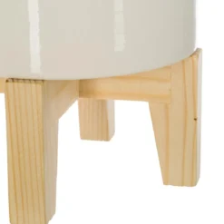 PALMIER CERAMIQUE PIED BOIS H.72CM