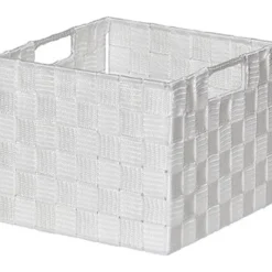 PANIER CARRE POLYESTER BLANC TAILLE S