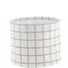 PANIER COTON IMPRIME MOTIF CARRE NATUREL 17X14CM