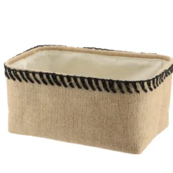 PANIER DE RANGEMENT JUTE 25X16.5X12CM NATUREL