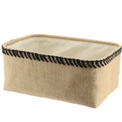 PANIER DE RANGEMENT JUTE 30X20.5X13.5CM NATUREL