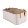 PANIER DE RANGEMENT POLYESTER EVA 39X27X17CM BEIGE