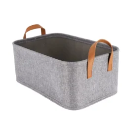 PANIER DE RANGEMENT POLYESTER EVA 39X27X17CM GRIS