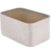 PANIER DE RANGEMENT POLYESTER EVA 26X17.5X12CM BEIGE