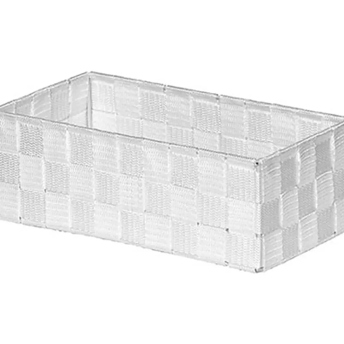 PANIER POLYESTER BLANC 27X14X9.5CM