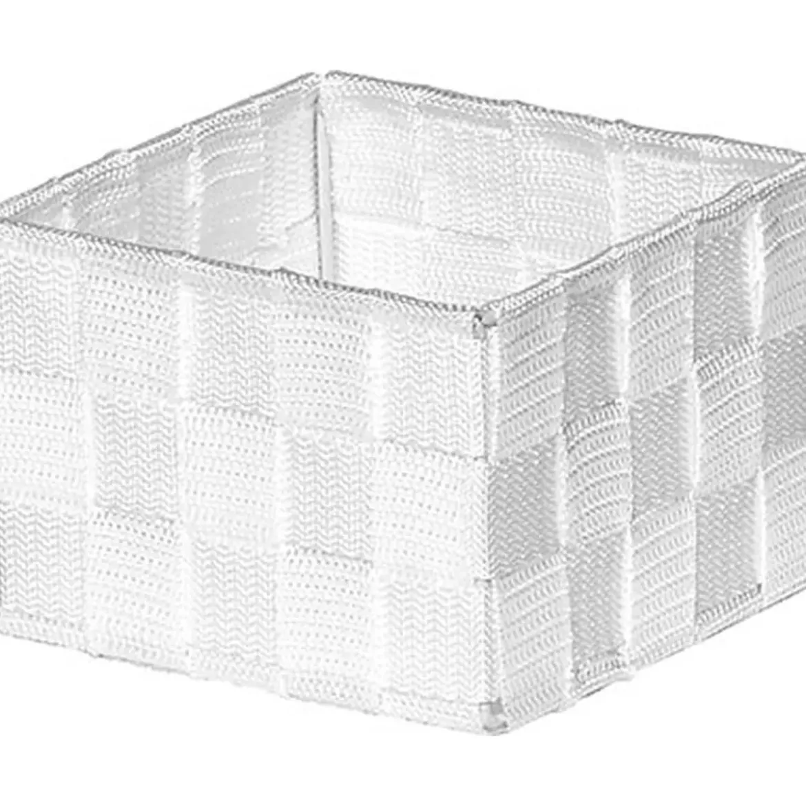 PANIER POLYESTER BLANC 13X13X9.5CM