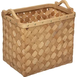 PANIER BOIS CLAIR RECTANGLE D.37X27X29.5CM