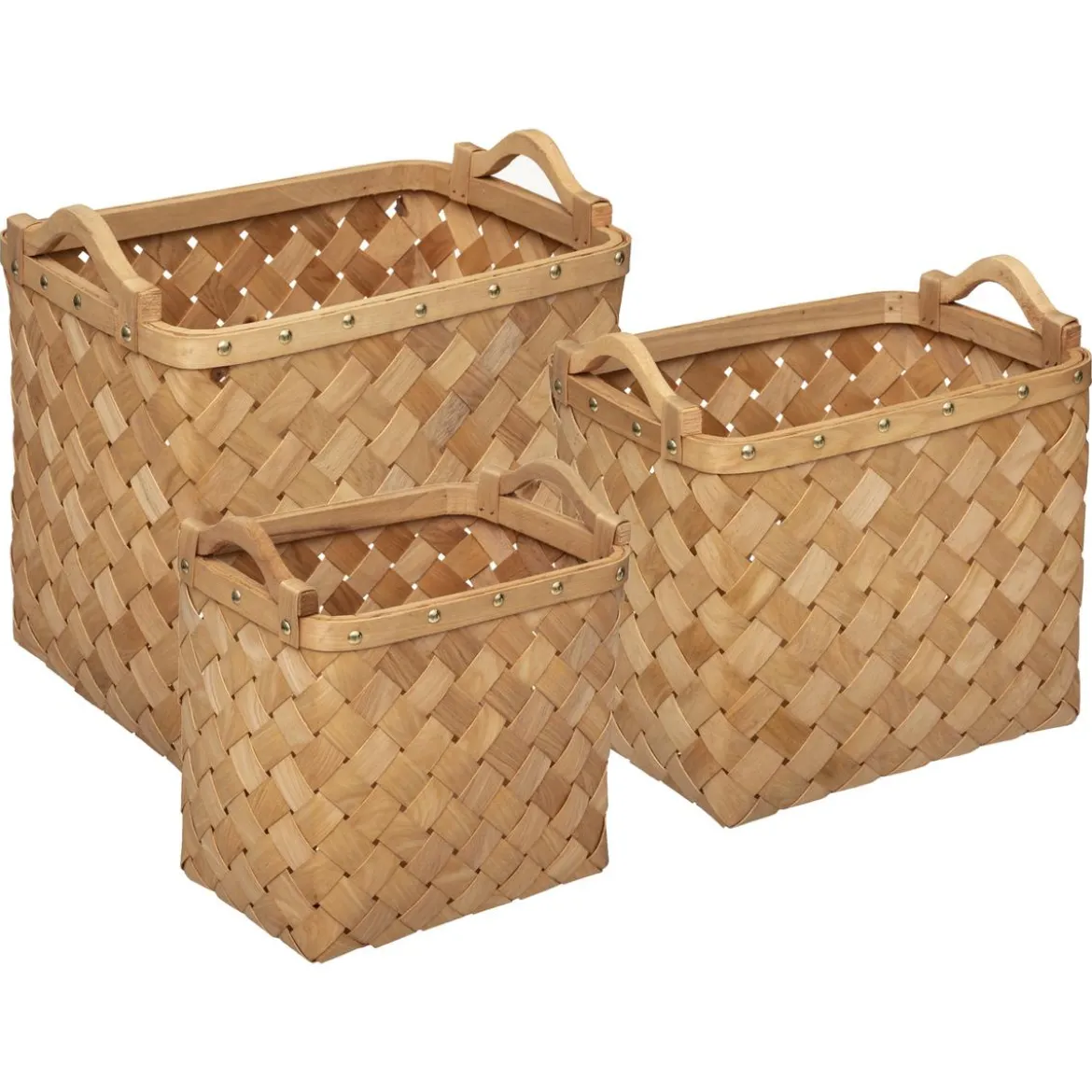 PANIER BOIS CLAIR RECTANGLE D.37X27X29.5CM