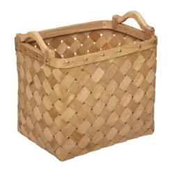 PANIER BOIS CLAIR RECTANGLE D.31.2X23.5X25.5CM