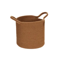 PANIER COTON TERRACOTTA OCRE IVOIRE M