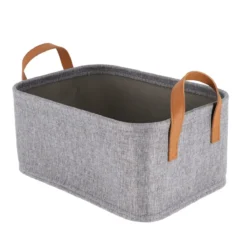 PANIER DE RANGEMENT POLYESTER EVA 34X23.5X15.5CM GRIS
