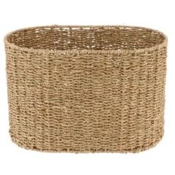 PANIERE OVALE MATIERE VEGETALE 42X25X27CM NATUREL