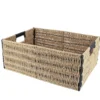 PANIERE PAPIER BICOLORE 44X31X17CM NATUREL NOIR
