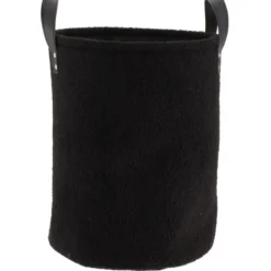 PANIERE POLYESTER FACON BOUCLETTE 30X38CM NOIR