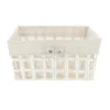 PANIERE RECTANGLE EVASEE 35X28X17CM BLANC LIN