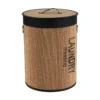 PANIERE RONDE BAMBOU AVEC COUV 38X50CM NATUREL ET NOIR
