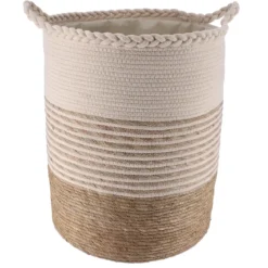 PANIERE RONDE NATURELLE 40X50CM BEIGE
