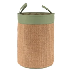 PANIERE VERT OLIVE NATUREL D.40X40X54CM
