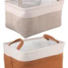 PANIERE DECORATIVE VELOURS COTELE TAILLE S 30X20X16CM