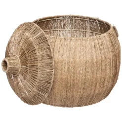PANIER JUTE BALAYA ROND NATUREL D.44X43CM