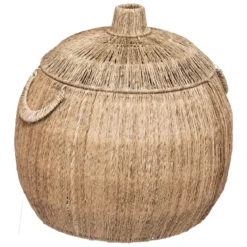 PANIER JUTE BALAYA ROND NATUREL D.54X46CM