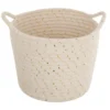 PANIER LUREX BLANC D.24X21CM