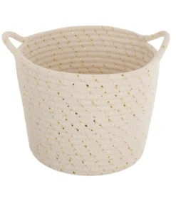 PANIER LUREX BLANC D.24X21CM
