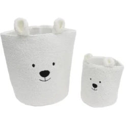 PANIER OURSON BOUCLETTE PETIT FORMAT 14.5X14.5X17.5CM