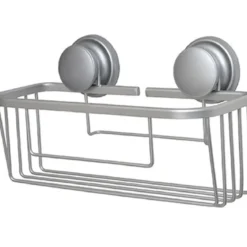 PANIER RECTANGULAIRE ALUMINIUM SUR VENTOUSES CHROME