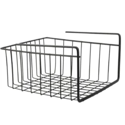 PANIER SUSPENDU METAL FILAIRE NOIR 26X14X26CM