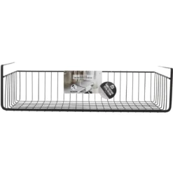 PANIER SUSPENDU METAL FILAIRE NOIR 56X14X26CM